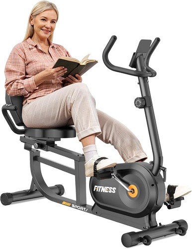 Recumbent exercise bike - exercise,