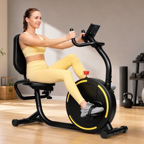 Recumbent exercise bike with - recumbent,