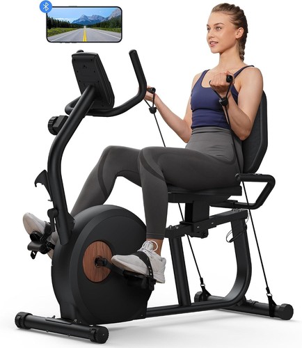 Recumbent exercise bike with - ,