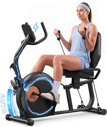 Recumbent exercise bike - , with